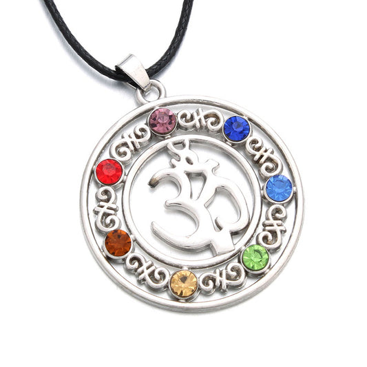 3D Symbols 7 Chakras Reiki Pendants Necklace Women